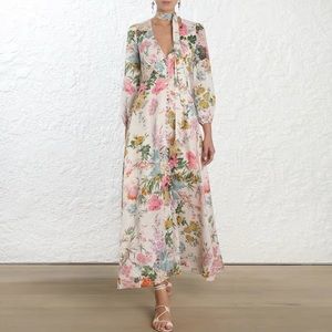 Maxi long sleeve floral dress